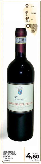 Conad Cesanese Del Piglio DOCG Terenzi 750 ml offerta