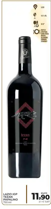 Conad Lazio IGP Tezan Papalino 750 ml offerta