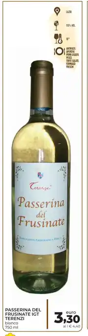 Conad Passerina Del Frusinate IGT Terenzi bianco 750 ml offerta