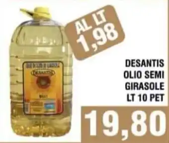 Bitar Desantis Olio Semi Girasole lt 10 Pet offerta