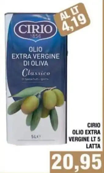 Bitar Cirio Olio Extra Vergine lt 5 Latta offerta