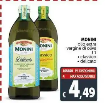 Deco Supermercati Monini olio extra vergine di oliva 1 l classico / delicato offerta