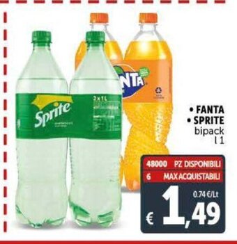 Fanta Sprite bipack 1 l