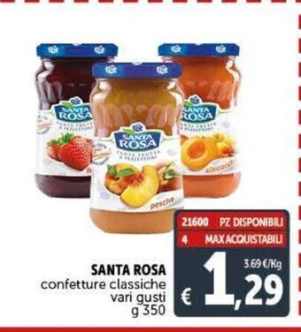 Deco Supermercati Santa Rosa confetture classiche vari gusti g 350 offerta