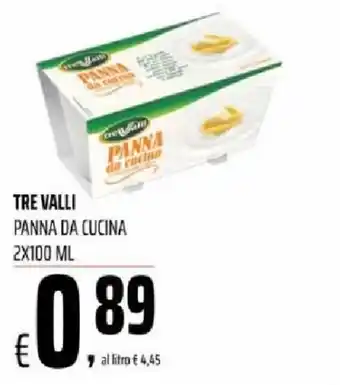Alter Discount Tre Valli Panna Da Cucina 2x100ml offerta