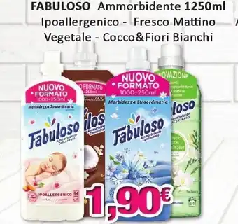 Fabuloso Ammorbidente 1250ml Ipoallergenico - Fresco Mattino Vegetale - Cocco & Fiori Bianchi