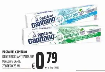 Pasta Del Capitano Dentifricio Antitartaro/Placca & Carie/ Zenzero 75ml