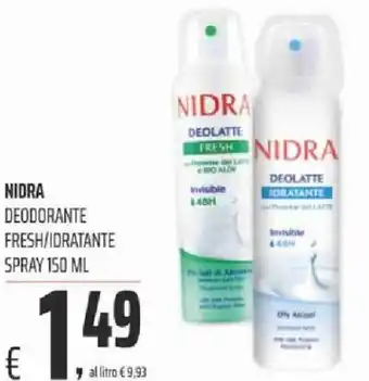 Nidra Deodorante Fresh/Idratante Spray 150ml
