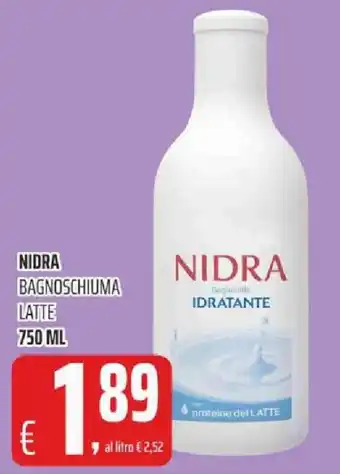 Alter Discount Nidra Bagnoschiuma Latte 750ml offerta