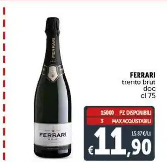 Deco Supermercati Ferrari trento brut doc cl 75 offerta