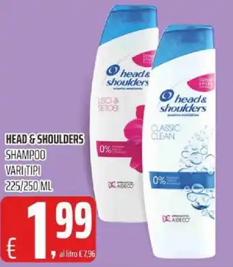 Alter Discount Head & Shoulders Shampoo 225/250ml offerta