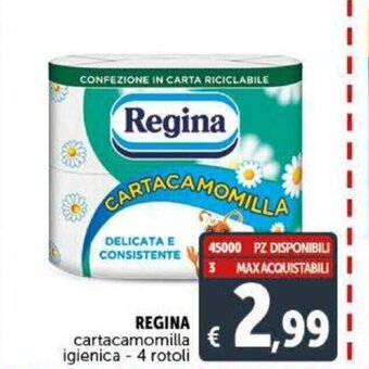 Deco Supermercati Regina cartacamomilla igienica - 4 rotoli offerta