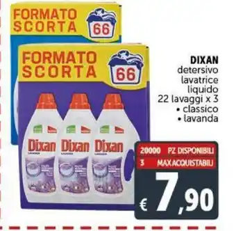 Deco Supermercati Dixan detersivo lavatrice liquido 22 lavaggi x 3 classico lavanda offerta