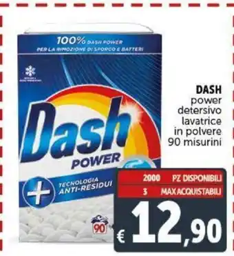 Deco Supermercati DASH power detersivo lavatrice in polvere 90 misurini offerta