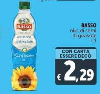 Deco Supermercati Basso olio di semi di girasole 1 l offerta