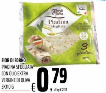 Alter Discount Fior Di Forno Piadina Sfogliata Con Olio Extra Vergine Di Oliva 3x110g offerta