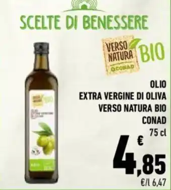 Conad Verso Natura Bio Conad Olio Extra Vergine di Oliva 75 cl offerta