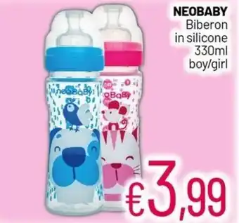Franzy's Neobaby Biberon in silicone 330ml boy/girl offerta