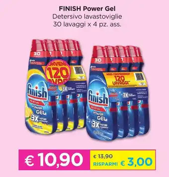 Finish Power Gel Detersivo lavastoviglie 30 lavaggi x 4 pz. ass.