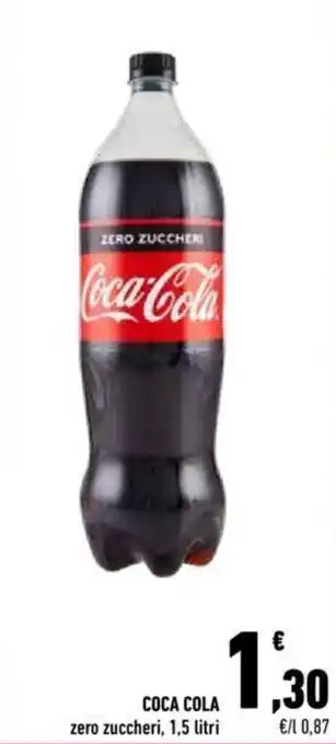 Conad Coca Cola zero zuccheri 1,5 litri offerta