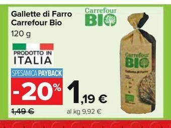 Carrefour Iper Gallette di farro carrefour bio offerta