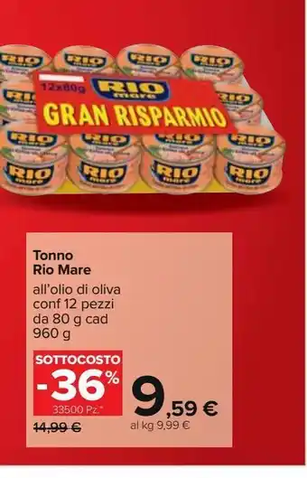 Carrefour Iper Tonno rio mare offerta