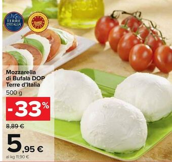 Carrefour Iper Mozzarella di bufala dop terre d'italia offerta