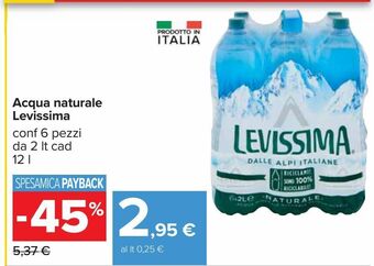Carrefour Iper Acqua naturale levissima offerta