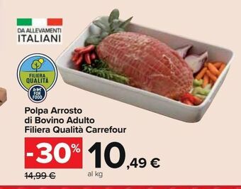 Carrefour Iper Polpa arrosto di bovino adulto filiera qualità carrefour offerta