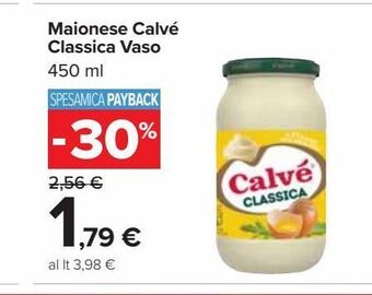Carrefour Iper Maionese calvé classica vaso offerta