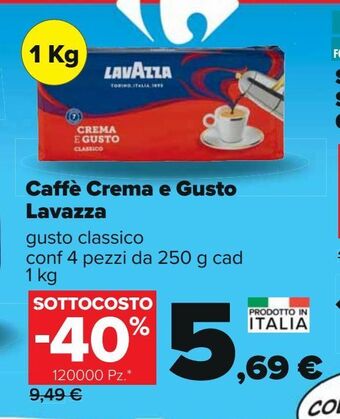 Carrefour Iper Caffè crema e gusto lavazza offerta