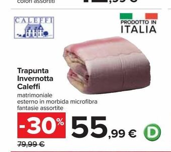 Carrefour Iper Trapunta invernotta caleffi offerta
