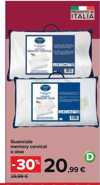 Carrefour Iper Guanciale memory cervical o aloe offerta
