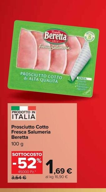 Carrefour Iper Prosciutto cotto fresca salumeria beretta offerta