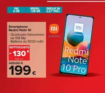 Carrefour Iper Smartphone redmi note 10 offerta