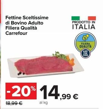 Carrefour Iper Fettine sceltissime di bovino adulto filiera qualità carrefour offerta