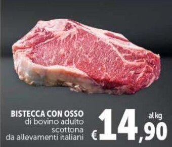 Deco Supermercati Bistecca Con Osso di bovino adulto scottona da allevamenti italiani offerta