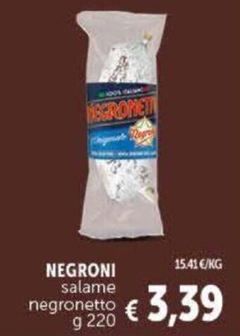 Deco Supermercati Negroni Salame Negronetto g 220 offerta