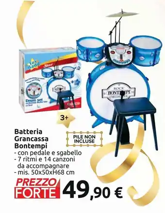 Carrefour Iper Batteria grancassa bontempi offerta
