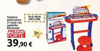 Tastiera elettronica 31 tasti con sgabello bontempi