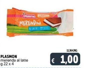 Deco Supermercati Plasmon Merenda Al Latte g 22 x 4 offerta