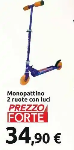 Monopattino 2 ruote con luci