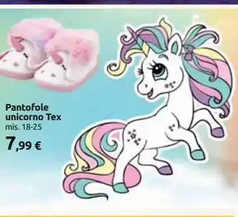 Carrefour Iper Pantofole tex unicorno offerta