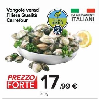 Carrefour Iper Vongole veraci filiera qualità carrefour offerta
