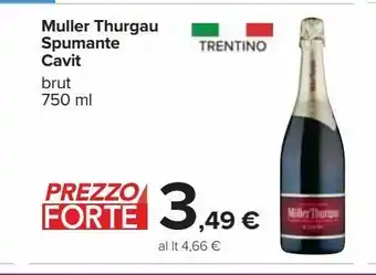Carrefour Iper Muller thurgau spumante cavit offerta