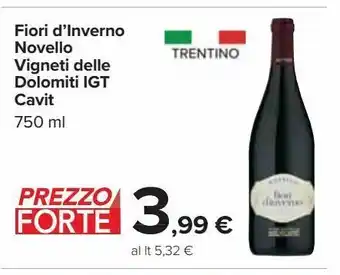 Fiori d'inverno novello vigneti delle dolomiti igt cavit