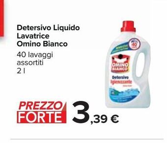 Carrefour Iper Detersivo liquido lavatrice omino bianco offerta