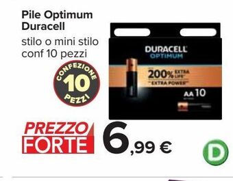 Carrefour Iper Pile optimum duracell offerta