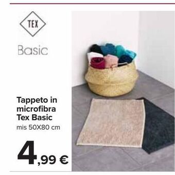 Carrefour Iper Tappeto in microfibra tex basic offerta