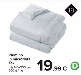 Carrefour Iper Piumino in microfibra tex offerta